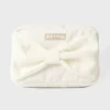 Corduroy Bow Makeup Bag in Ivory Corduroy Bow Makeup Bag in Ivory