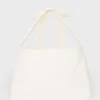 Corduroy Bow Tote Bag in Ivory Corduroy Bow Tote Bag in Ivory