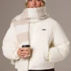 Corduroy Quilted Puffer Jacket in Ivory Corduroy Quilted Puffer Jacket in Ivory