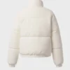Corduroy Quilted Puffer Jacket in Ivory Corduroy Quilted Puffer Jacket in Ivory