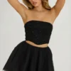 Cosima High Waist Tulle Mini Skirt in Black Cosima High Waist Tulle Mini Skirt in Black