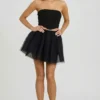 Cosima High Waist Tulle Mini Skirt in Black Cosima High Waist Tulle Mini Skirt in Black