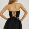 Cosima High Waist Tulle Mini Skirt in Black Cosima High Waist Tulle Mini Skirt in Black