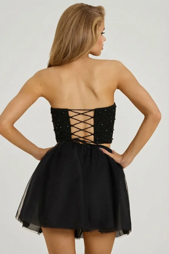 Cosima High Waist Tulle Mini Skirt in Black Cosima High Waist Tulle Mini Skirt in Black