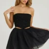 Cosima High Waist Tulle Mini Skirt in Black Cosima High Waist Tulle Mini Skirt in Black