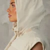Cropped Puffer Jacket with Detachable Sleeves in Sand Cropped Puffer Jacket with Detachable Sleeves in Sand