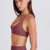 Crossback V-Neck Sports Bra in Acai Crossback V-Neck Sports Bra in Acai