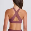 Crossback V-Neck Sports Bra in Acai Crossback V-Neck Sports Bra in Acai