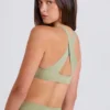 Crossback V-Neck Sports Bra in Matcha Crossback V-Neck Sports Bra in Matcha