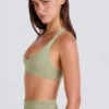 Crossback V-Neck Sports Bra in Matcha Crossback V-Neck Sports Bra in Matcha