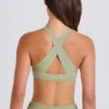 Crossback V-Neck Sports Bra in Matcha Crossback V-Neck Sports Bra in Matcha