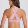 Crossback V-Neck Sports Bra in Mauve Crossback V-Neck Sports Bra in Mauve
