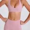 Crossback V-Neck Sports Bra in Mauve Crossback V-Neck Sports Bra in Mauve