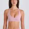 Crossback V-Neck Sports Bra in Mauve Crossback V-Neck Sports Bra in Mauve