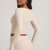 Dagny Ruffle Long-Sleeve Lace Top in Ivory Dagny Ruffle Long-Sleeve Lace Top in Ivory