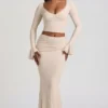 Dagny Ruffle Long-Sleeve Lace Top in Ivory Dagny Ruffle Long-Sleeve Lace Top in Ivory