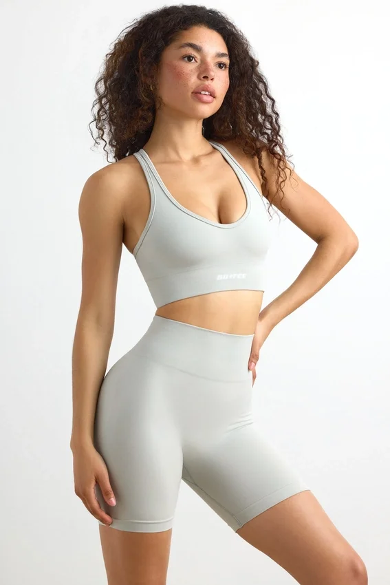 Define Luxe High-Waist Biker Shorts in Fog Define Luxe High-Waist Biker Shorts in Fog