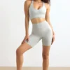 Define Luxe High-Waist Biker Shorts in Fog Define Luxe High-Waist Biker Shorts in Fog