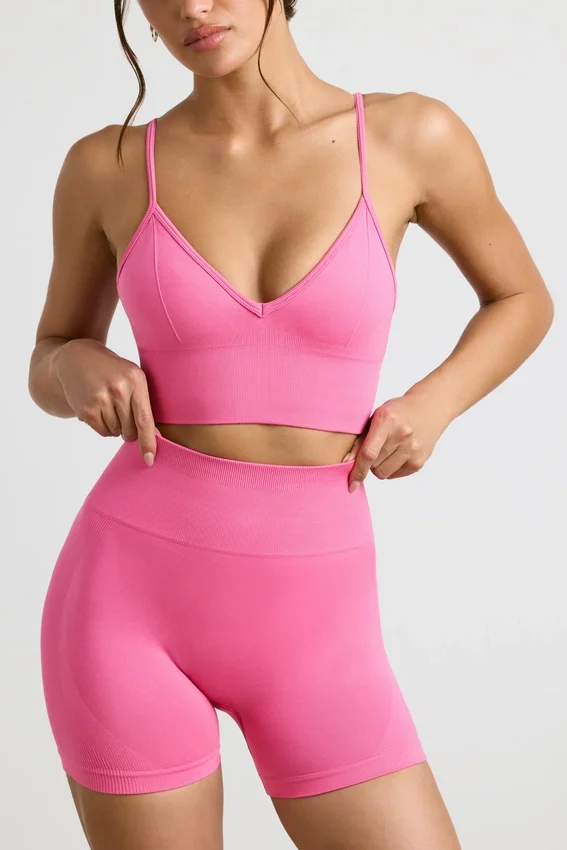 Define Luxe High-Waist Mini Shorts in Hot Pink Define Luxe High-Waist Mini Shorts in Hot Pink