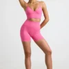 Define Luxe High-Waist Mini Shorts in Hot Pink Define Luxe High-Waist Mini Shorts in Hot Pink