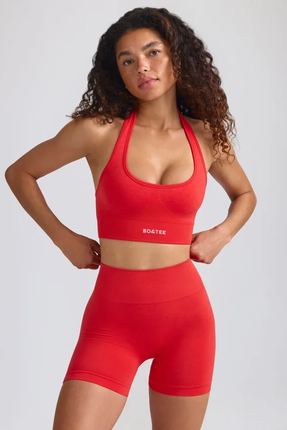 Define Luxe Mini Shorts in Poppy Red Define Luxe Mini Shorts in Poppy Red