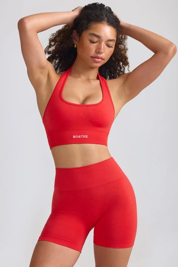 Define Luxe Mini Shorts in Poppy Red Define Luxe Mini Shorts in Poppy Red