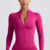Define Luxe Zip-Up Jacket in Berry Define Luxe Zip-Up Jacket in Berry
