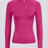 Define Luxe Zip-Up Jacket in Berry Define Luxe Zip-Up Jacket in Berry