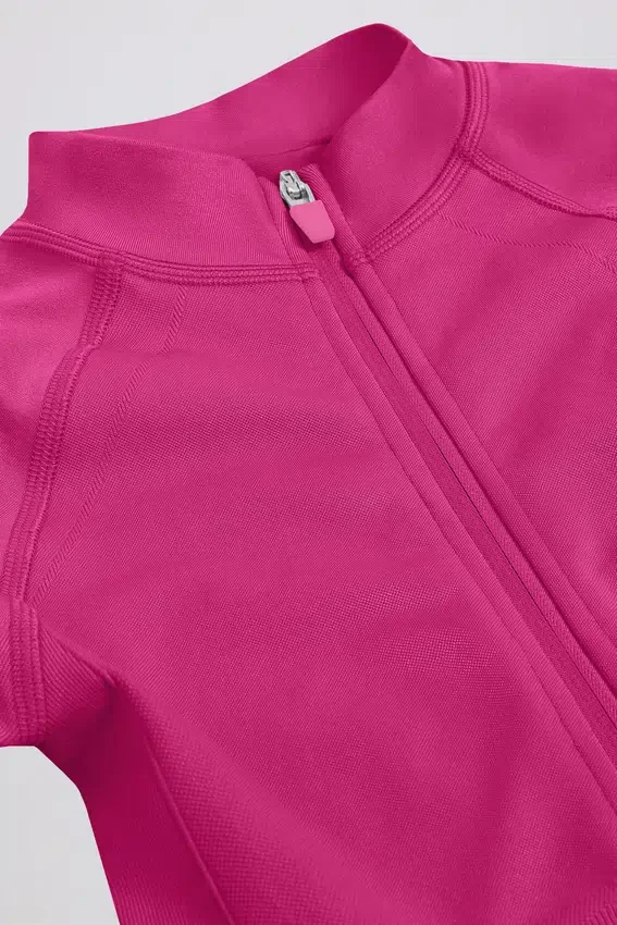Define Luxe Zip-Up Jacket in Berry Define Luxe Zip-Up Jacket in Berry