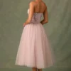 Elia Embellished Lace-Up Cupless Corset in Floral Pink Elia Embellished Lace-Up Cupless Corset in Floral Pink