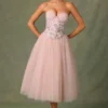 Elia Embellished Lace-Up Cupless Corset in Floral Pink Elia Embellished Lace-Up Cupless Corset in Floral Pink