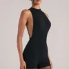 Elin High-Neck Romper in Black Elin High-Neck Romper in Black