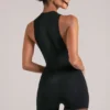 Elin High-Neck Romper in Black Elin High-Neck Romper in Black