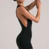Elin High-Neck Romper in Black Elin High-Neck Romper in Black
