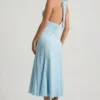 Elonia Halterneck Midaxi Dress in Blue Flower Print Elonia Halterneck Midaxi Dress in Blue Flower Print