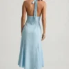 Elonia Halterneck Midaxi Dress in Blue Flower Print Elonia Halterneck Midaxi Dress in Blue Flower Print