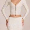 Elowise Lace Mini Skirt in Ivory Elowise Lace Mini Skirt in Ivory