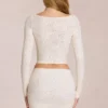 Elowise Lace Mini Skirt in Ivory Elowise Lace Mini Skirt in Ivory