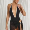 Elvire Side-Tie Sarong in Black Elvire Side-Tie Sarong in Black