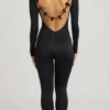 Eulalie Slinky Jersey Bow-Detail Jumpsuit in Black Eulalie Slinky Jersey Bow-Detail Jumpsuit in Black