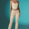 Fallon Petite Embellished Lace Low Rise Trousers in Ivory Fallon Petite Embellished Lace Low Rise Trousers in Ivory