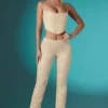 Fallon Petite Embellished Lace Low Rise Trousers in Ivory Fallon Petite Embellished Lace Low Rise Trousers in Ivory