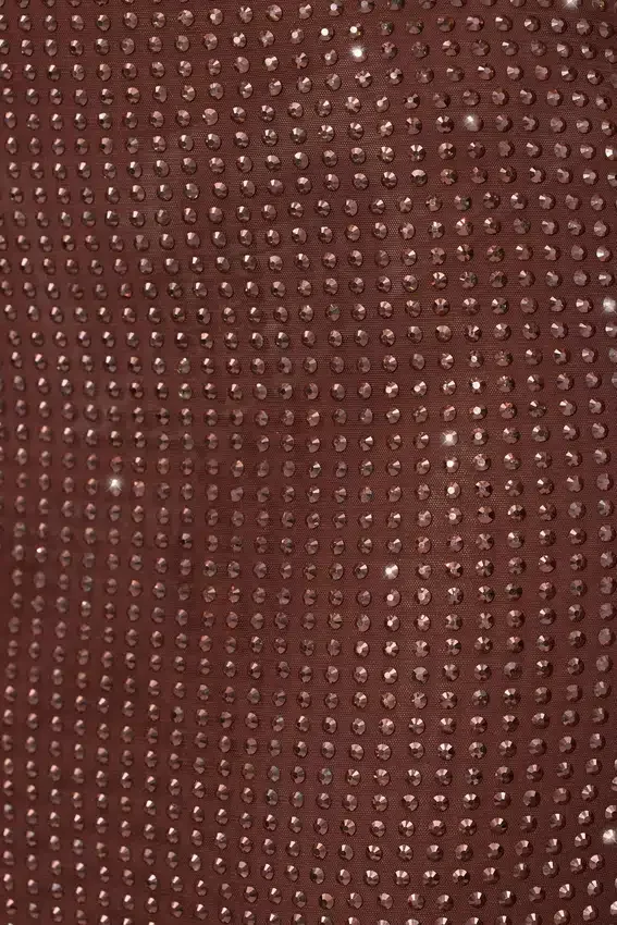 Fausta Embellished Mid Rise Maxi Skirt in Espresso Fausta Embellished Mid Rise Maxi Skirt in Espresso