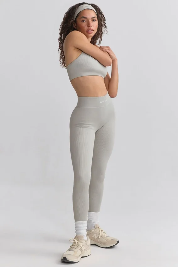 FlexiRib High-Waist Leggings in Grey FlexiRib High-Waist Leggings in Grey