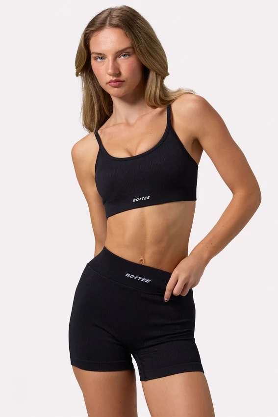 FlexiRib Mini Shorts in Black FlexiRib Mini Shorts in Black