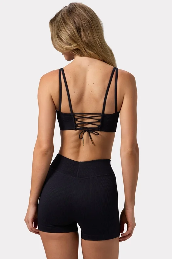 FlexiRib Mini Shorts in Black FlexiRib Mini Shorts in Black