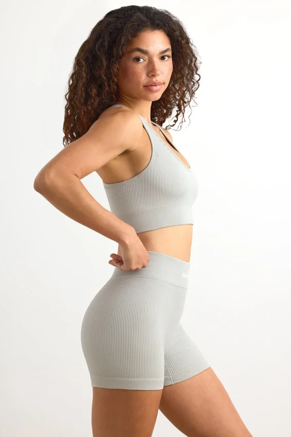 FlexiRib Mini Shorts in Grey FlexiRib Mini Shorts in Grey