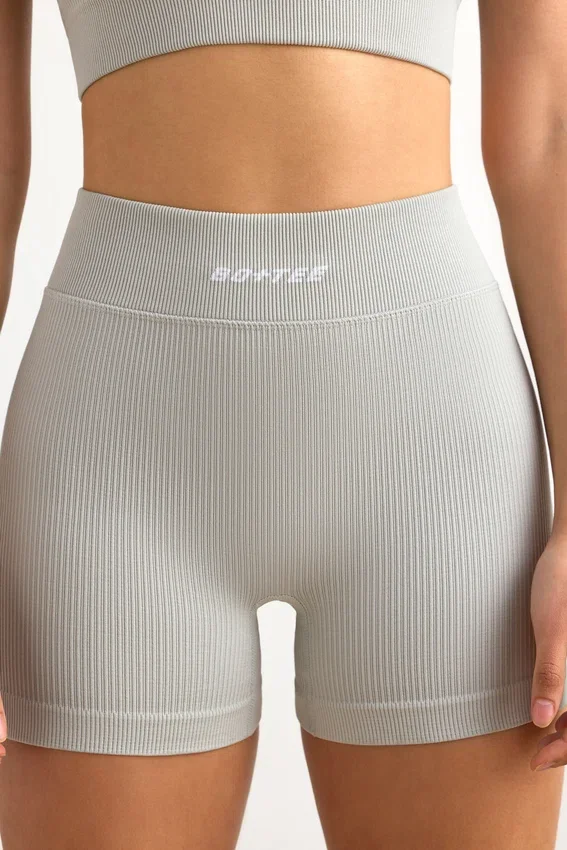 FlexiRib Mini Shorts in Grey FlexiRib Mini Shorts in Grey