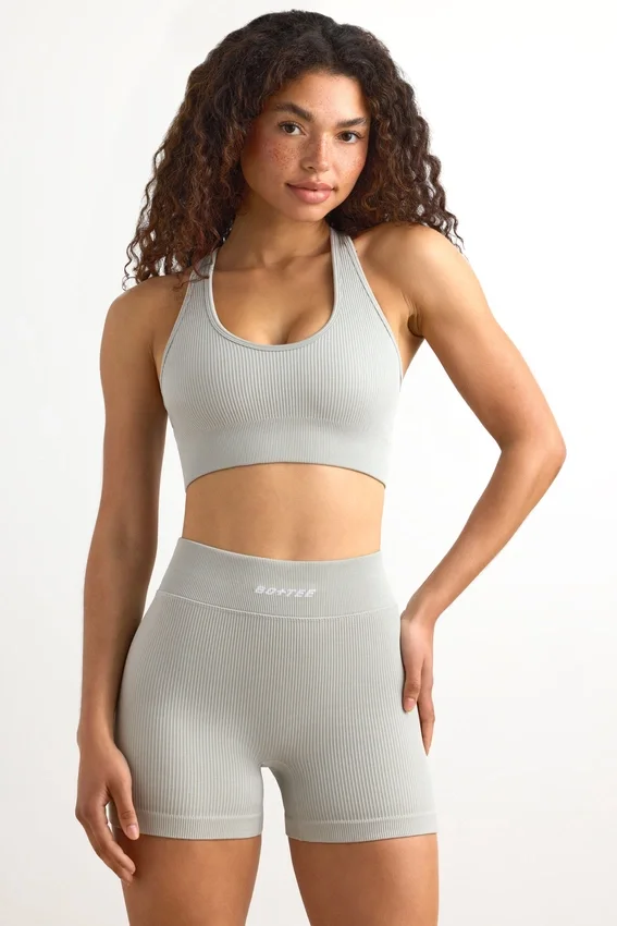 FlexiRib Mini Shorts in Grey FlexiRib Mini Shorts in Grey