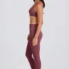 Foldover Mid-Rise Stirrup Leggings in Acai Foldover Mid-Rise Stirrup Leggings in Acai